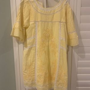 Free People gingham mini dress with slip liner